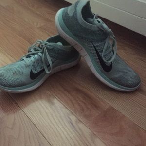 Blue nike sneakers