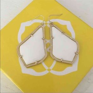 White Alexandra earrings