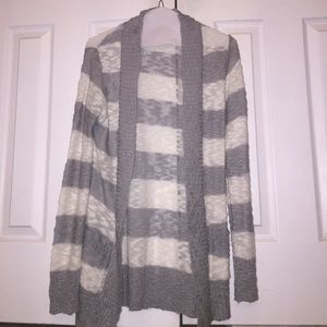 Charlotte Russe Grey and Cream Cardigan.
