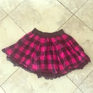 💕 Ruffled Plaid Skater Skirt 💕