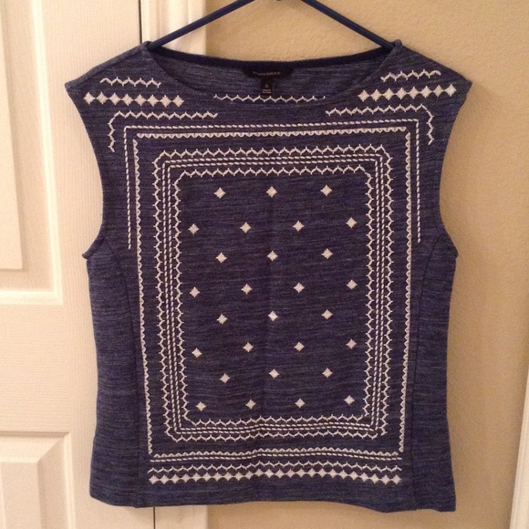 Indigo Bandana Banana Republic Top