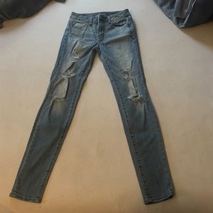American Eagle distressed skinny jeans