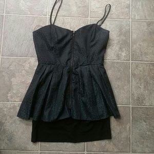 Short black cheetah dress