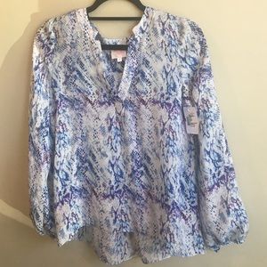 Parker snake silk blouse