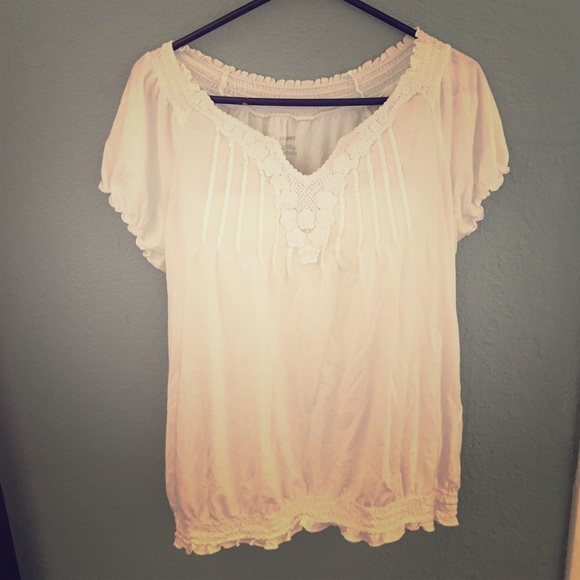 Lane Bryant Women's White 14 / 16 Top Shirt