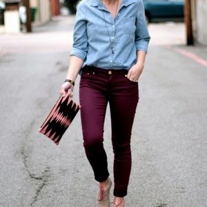 MUST GO TONIGHT Maroon/purple jeans