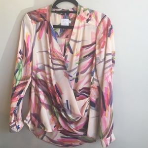 Anthropologie watercolor blouse