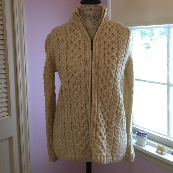 Merino Wool Zip-Up Sweater