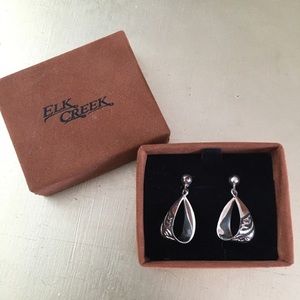 Elf Creek Sterling Silver Drop Hoop Earrings
