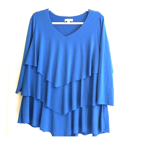 Deep turquoise Susan Graver dressy top!