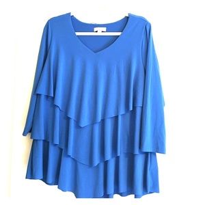 Deep turquoise Susan Graver dressy top!