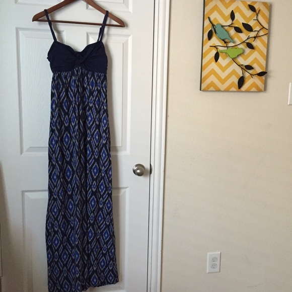 Anthropologie Lilka Cobalt ikat maxi - size M - Picture 2 of 4