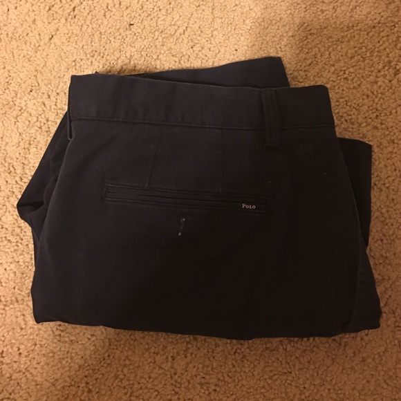 Ralph Lauren navy flat front shorts