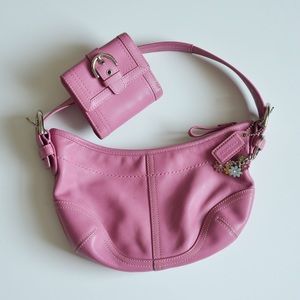 Coach purse and small wallet set- pink