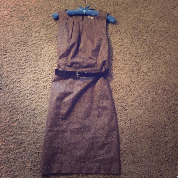 Michael Kors tan belted dress