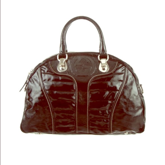 Authentic Gucci Preowned Snow Glam Patent leather