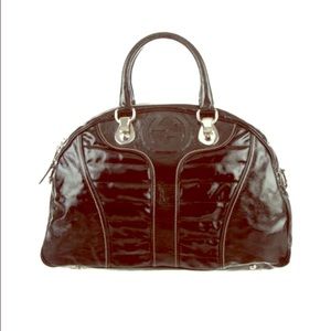 Authentic Gucci Preowned Snow Glam Patent leather