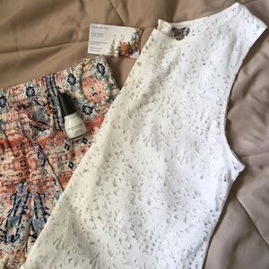 Ivory lace tank top