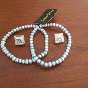 Cookie Lee earrings and bracelet set. Never worn