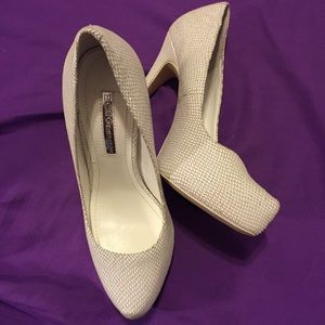 White Snakeskin Heels