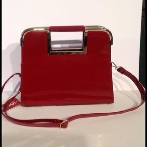 "Love Forever" new patent red (cranberry) bag