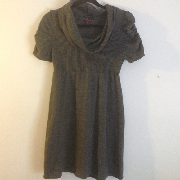 Takeout Gray Scoop Neck Dress