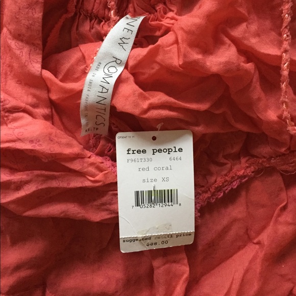 NWT FREE PEOPLE NEW ROMANTICS BRAND BOHO TANK TOP XS - Picture 7 of 13