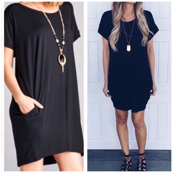 Last One ! Perfect T-shirt Tunic Dress Gray - Picture 3 of 4