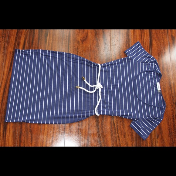 Calvin Klein Blue Striped Dress - Picture 2 of 2