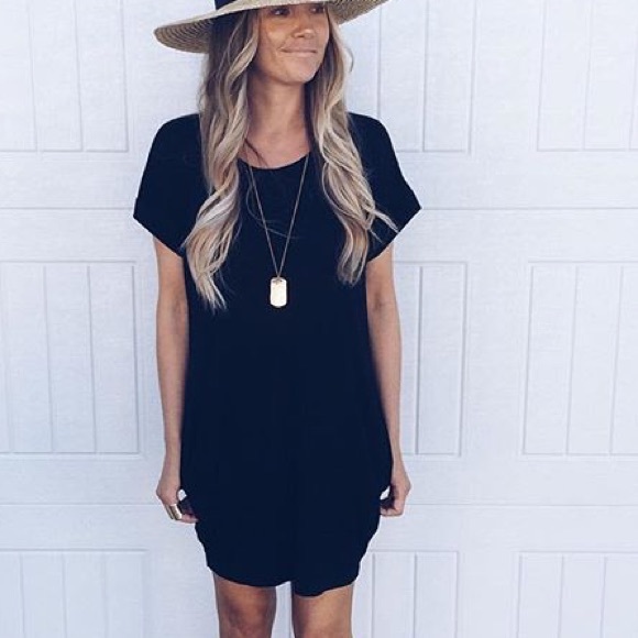 Perfect Black T-shirt Tunic Dress - Picture 2 of 4