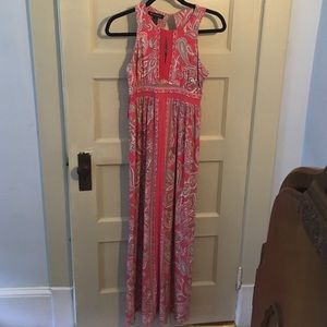 INC Pink Paisley Maxi Dress