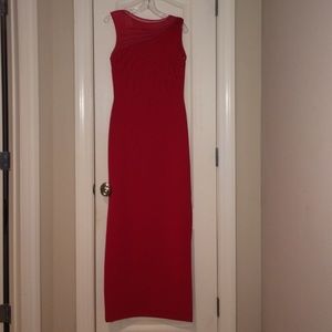 Red evening gown