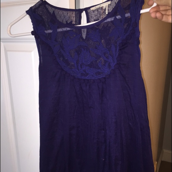 Cute navy blue flowy shirt