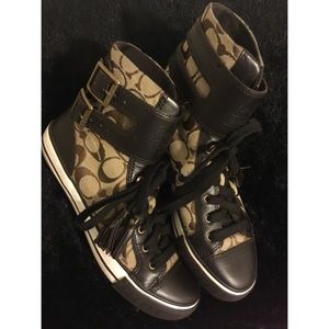 High top Coach shoes