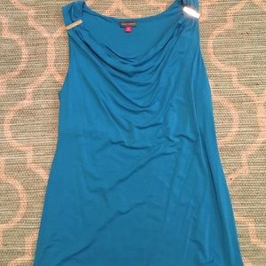 Turquoise Vince Camuto Drape front Tank