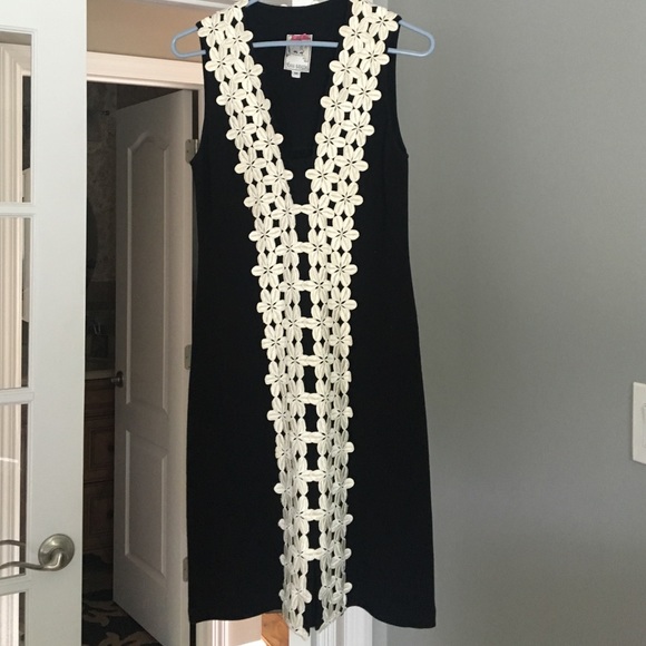 Black Yoana Baraschi dress with white flowers