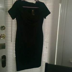 Black cocktail dress short sleeve, new