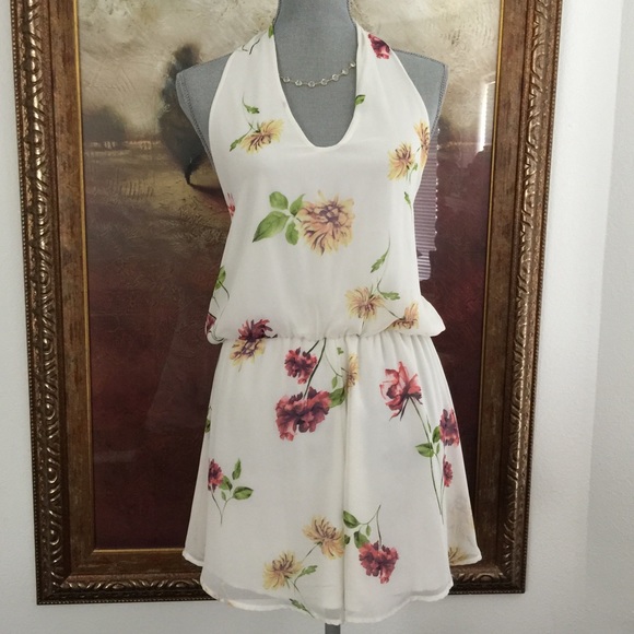 NWT Romper Floral Halter Top Millibon size L