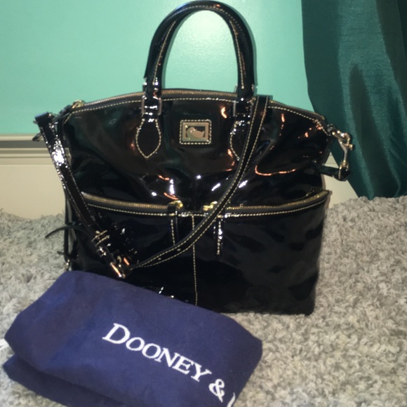 Dooney&Bourke patent leather two strap bag