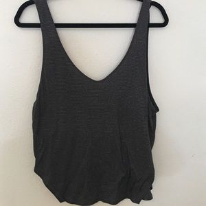 Lulu lemon grey striped tank