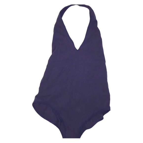 Navy blue halter American Apparel bodysuit L