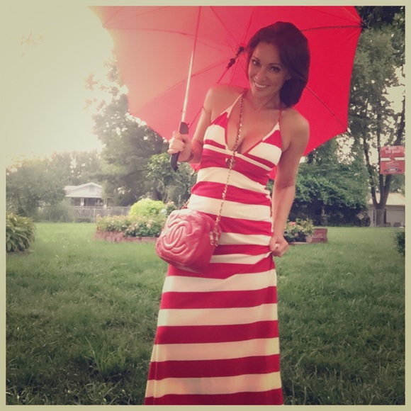 Red and white Dress