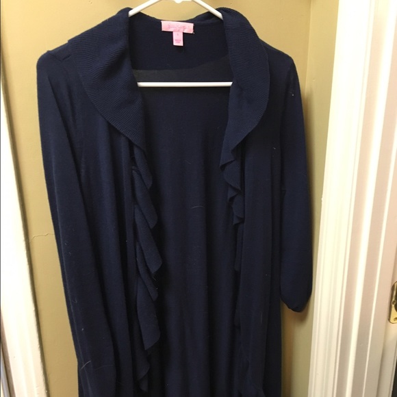 Lilly long ruffle cardigan