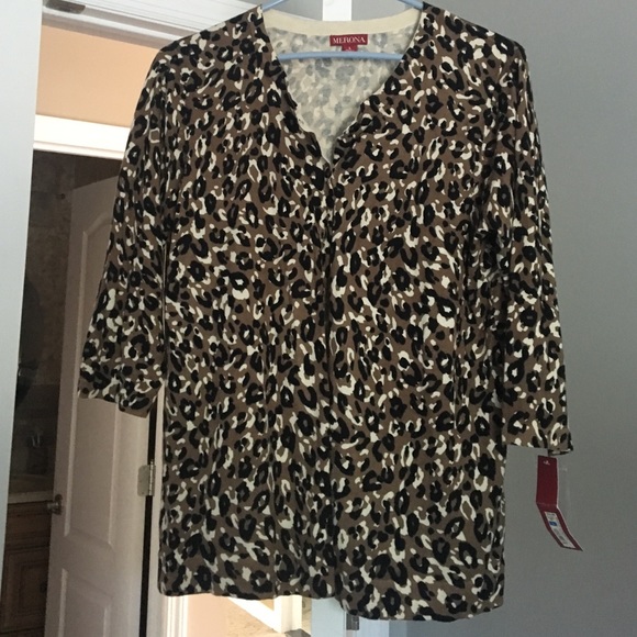 Cheetah print style brown, women's shirt