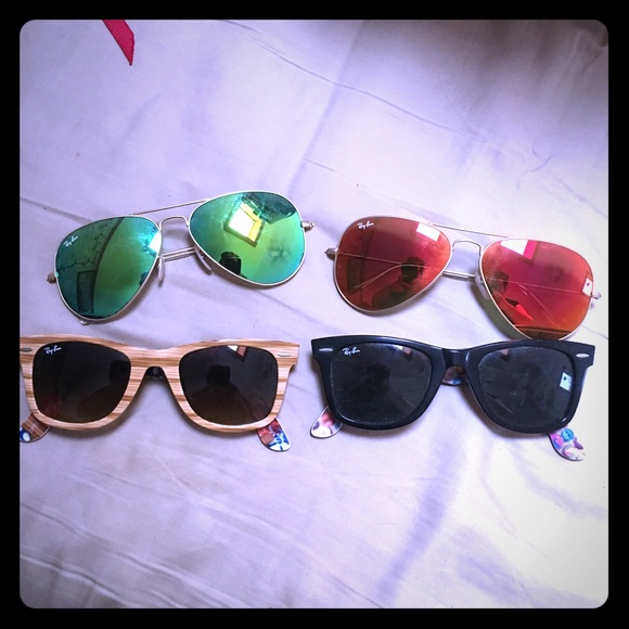 LOT OF 4 Authentic Ray Ban Sunglasses