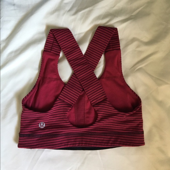 Burgundy LuluLemon sports bra