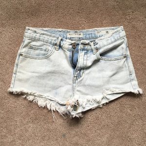 washed out high rise shorts