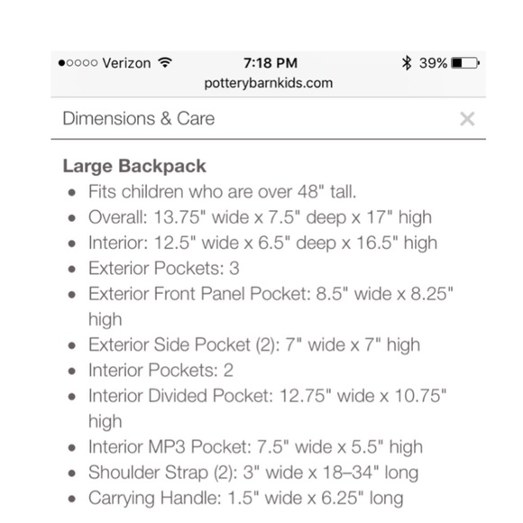 ❌❌SOLD‼️❌❌Pottery Barn Kids Zebra Striped Backpack - Picture 4 of 4