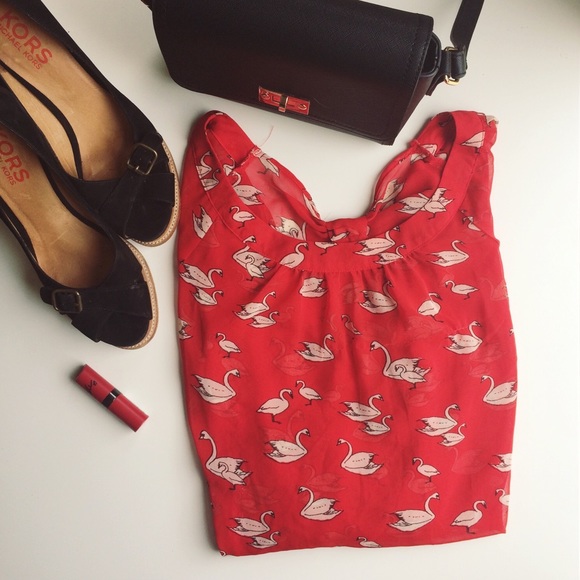 Forever 21 Tops - Swan Keyhole Blouse