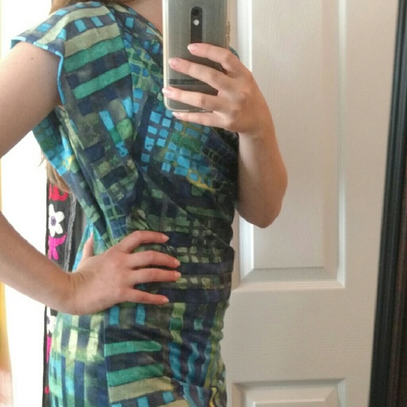 Komarov dress abstract design beautiful colors - Picture 2 of 3